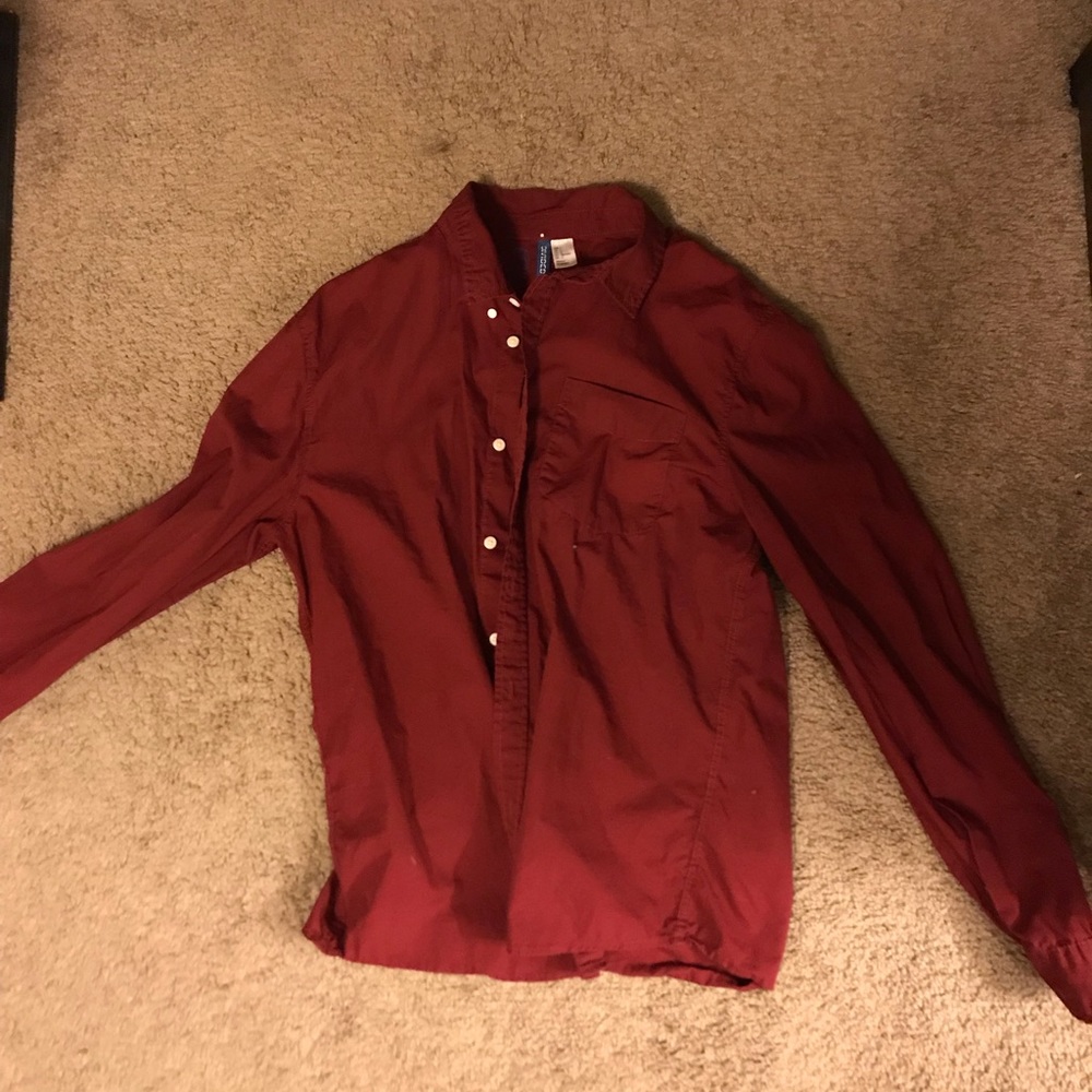 Red Divided dress shirt